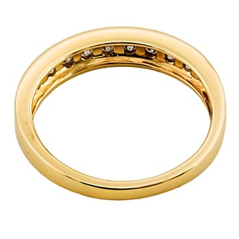 9ct Gold Diamond 0.25 Half Eternity Ring Size N